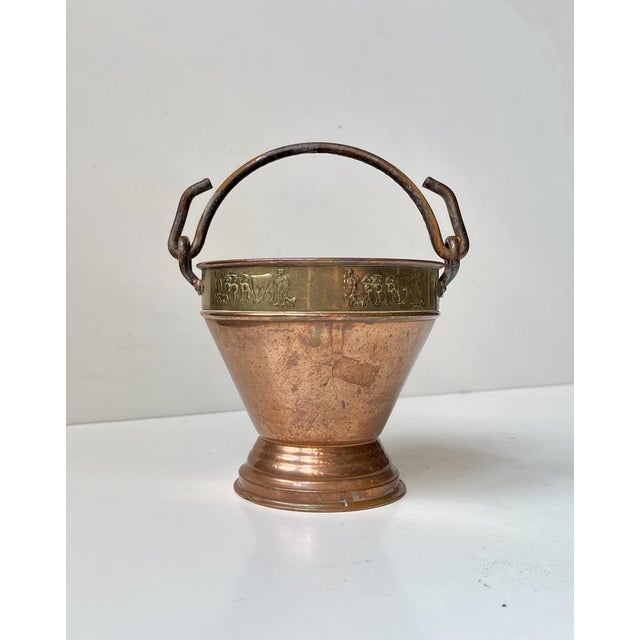 Vintage Swiss Mechanical Music Copper Bucket by Stockli Netstal, 1960s For Sale - Image 9 of 9