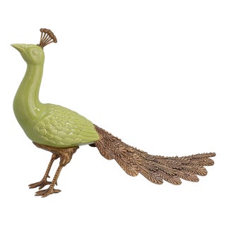 Peacock Apple Green Sculpture For Sale