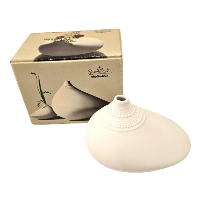 1980s Rosenthal Studio-Linie White Bisque Porcelain "Pollo" Vase by Tapio Wirkkala For Sale