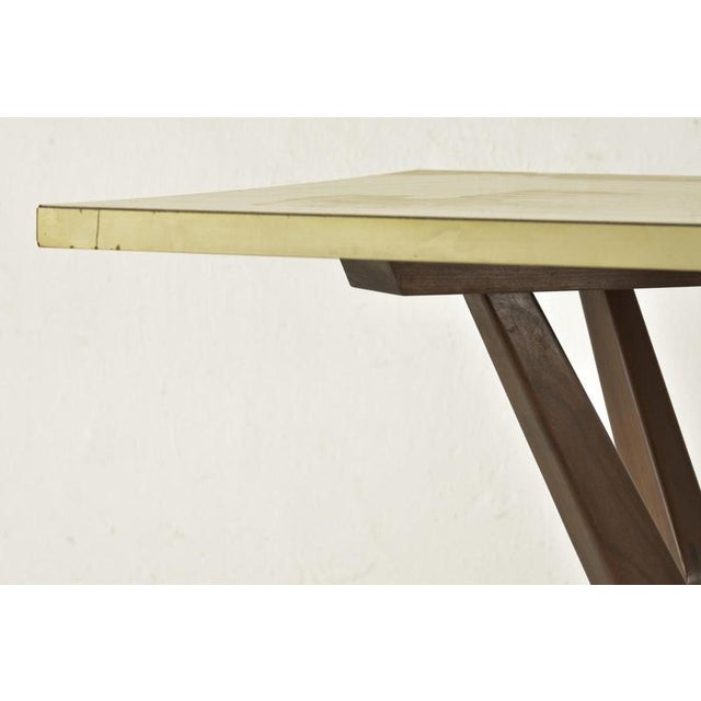 Brown Dining Table in Formica by Jean Prouvé, Germany, 1955 For Sale - Image 8 of 13