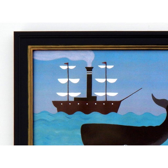 Matt Rix, Mermaid and Sperm Whale Scenes, 2000s, Ink & Paper, Set of 2, Framed For Sale - Image 4 of 15