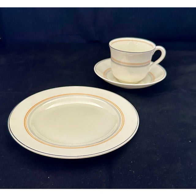 Ivory Early 20th Century Art Deco Cunard Line Foley Bone China Tea Service – Tray Set With Ephemera - 11pcs For Sale - Image 8 of 12
