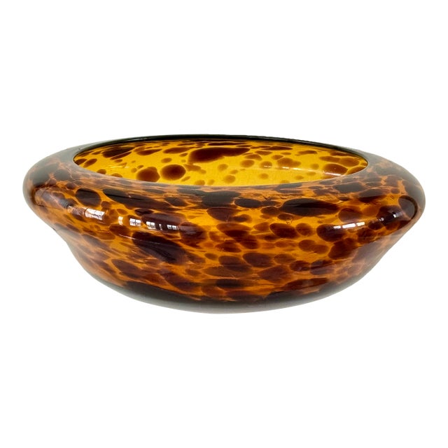 1970’s Italian Blown Tortoise Shell Glass For Sale