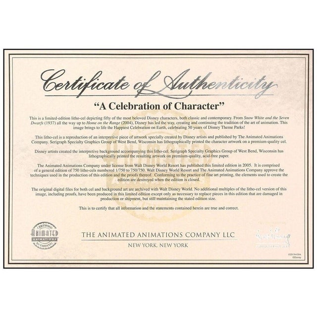 Printmaking Materials Celebration of Character, Walt Disney Studios For Sale - Image 7 of 7
