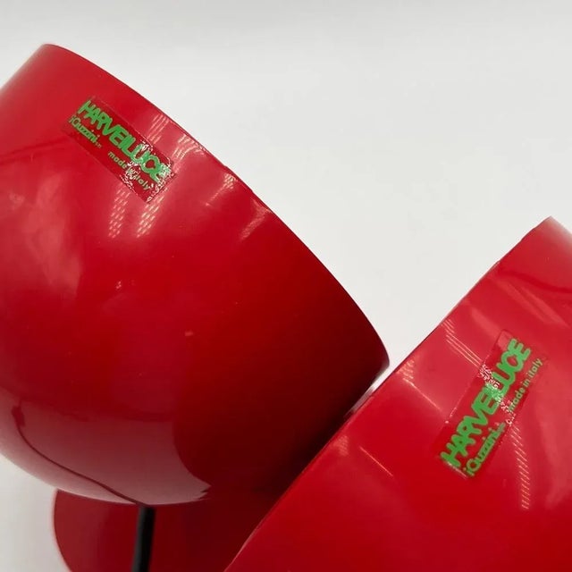 Red Panda Table Lamps by Ambrogio Pozzi for Harveiluce, 1970s, Set of 2 For Sale - Image 8 of 11