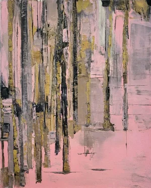 "Never Say Never" Contemporary Original Abstract Oil Painting by Lynn Christian