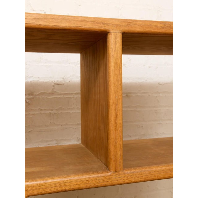 Vintage Modernist Oak Open-Shelf Room Divider Bookcase For Sale - Image 9 of 10
