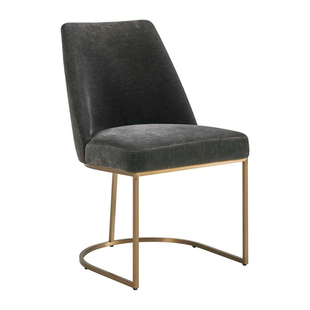 2020s Hanni Gray Upholstered Dining Chair For Sale - Image 5 of 8