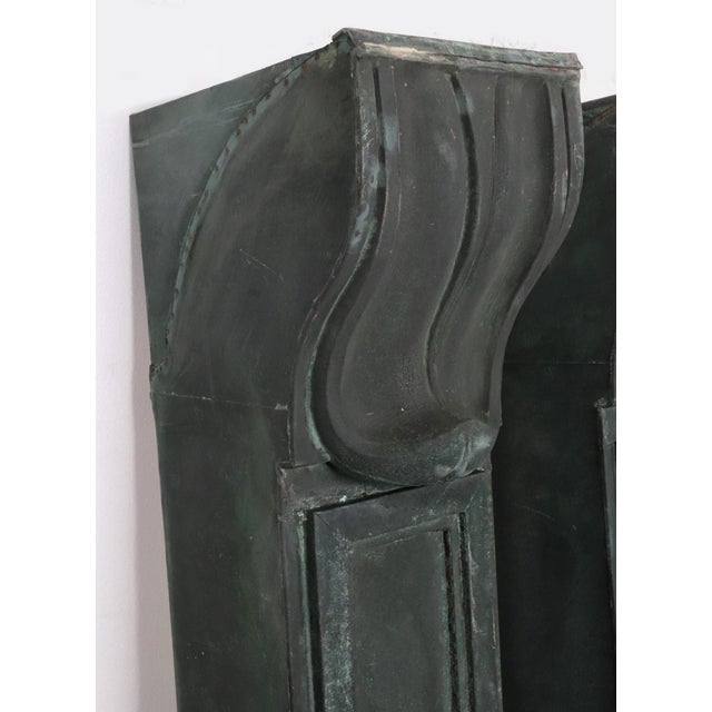 Wood Pair of Beaux Arts Copper Verdigris Corbels For Sale - Image 7 of 12