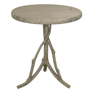 Matthew Izzo Home Faux Bois Cafe or Side Table For Sale
