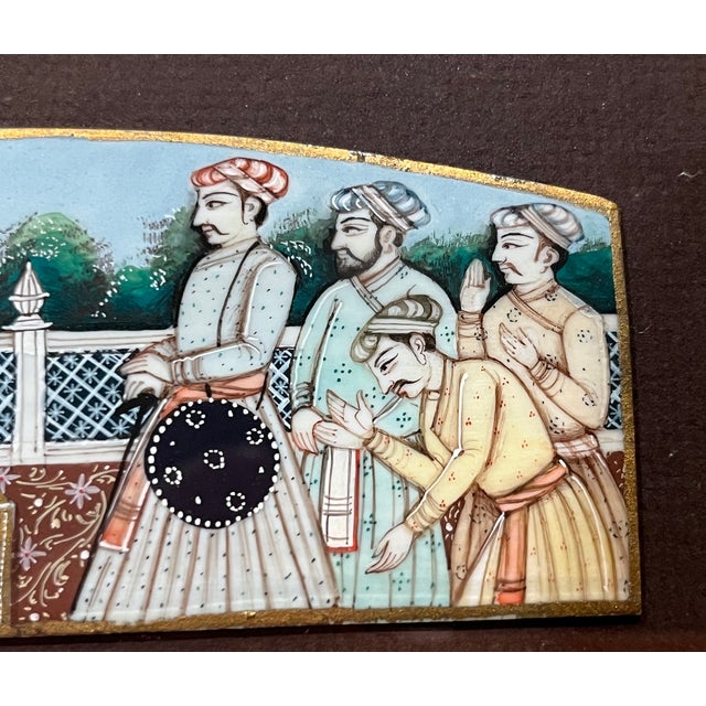 Paint Late 19th Century Indian Mughal Painting For Sale - Image 7 of 9