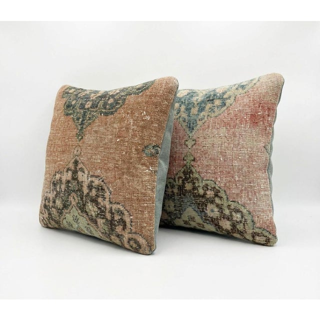 This beautiful 20'' x 20'' pillow cover set was made from authentic Turkish rug pieces. Bright colors of wool adorn the...