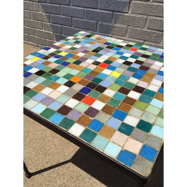 1960s Mid-Century Modern Mosaic Woodard Style Side Table, Circa 1965 For Sale - Image 5 of 9