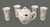 Japanese Late 20th Century Japanese Utsuwa Tea Pot & Four Cups Pink Wild Flower Pattern - 5 pcs For Sale - Image 3 of 6