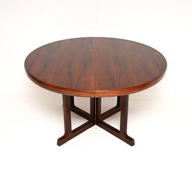 Johannes Andersen Vintage Danish Dining Table attributed to Johannes Andersen for Hans Bech, 1960 For Sale - Image 4 of 11