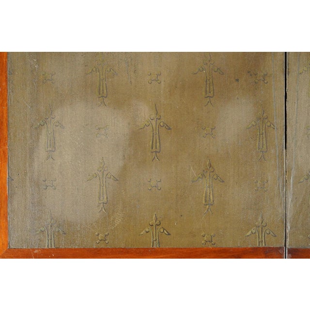 Vintage European wood bridge table with a folding top and storage area beneath. The hinges are made of brass. Good...