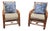 Restored Vintage “1949’er” Pair of Rattan Chairs. Stunning Restoration With Marine Quality Varnish Finish. Rattan President Stick Reed Construction. For Sale