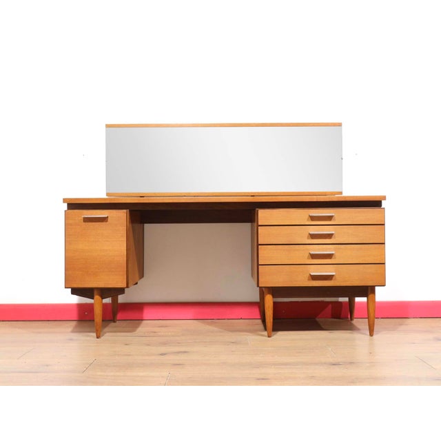 Mid Century Modern Vintage Teak Desk Vanity by White and Newton Danish Style For Sale - Image 14 of 17