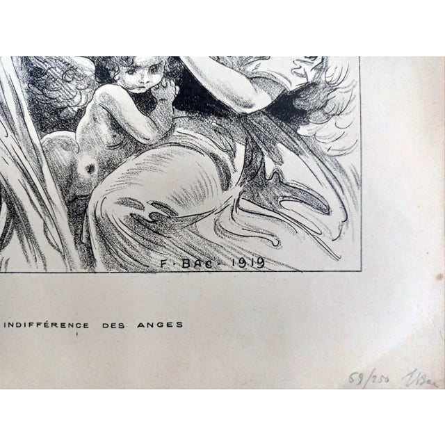 Ferdinand Bac (French, 1859-1952)- L'Indifférence des Anges L'Éloge De La Folie: Lithographie Originale Signee (Praise Of...