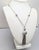 Mid-Century Modern Vintage 1960s Signed Monet Rhodium Plated Tassel Pendant Necklace For Sale - Image 3 of 8