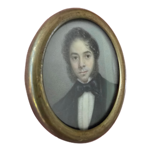 Antique Museum Miniature Painting of Distinguished Gentleman