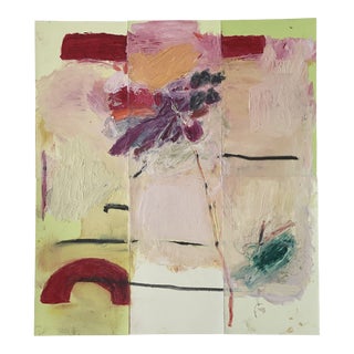 "Botanical Four" Contemporary Abstract Oil Painting on Paper For Sale