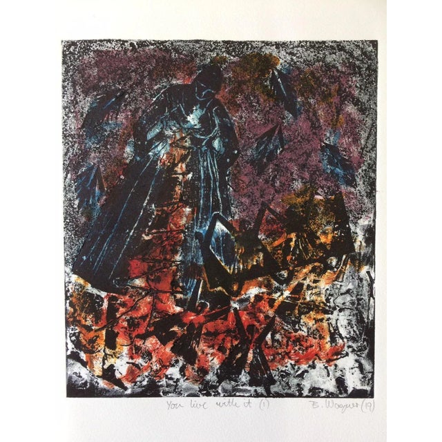 Abstract Barbara Wagner "You Live With It I" Abstract on Somerset Paper 2019 For Sale - Image 3 of 3