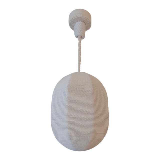 Large Lemon Drop Cotton Hanging Light Fixture For Sale