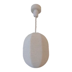 Large Lemon Drop Cotton Hanging Light Fixture
