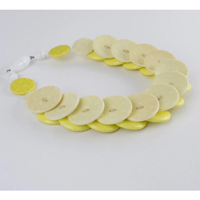 Angela Caputi Banana and Citrus Textured Resin Necklace For Sale - Image 13 of 15