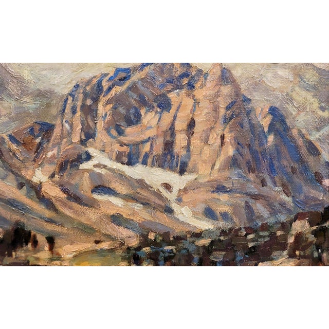 Edgar Payne -Lake in the Sierras-1920s California Impressionist Oil Painting For Sale - Image 4 of 8