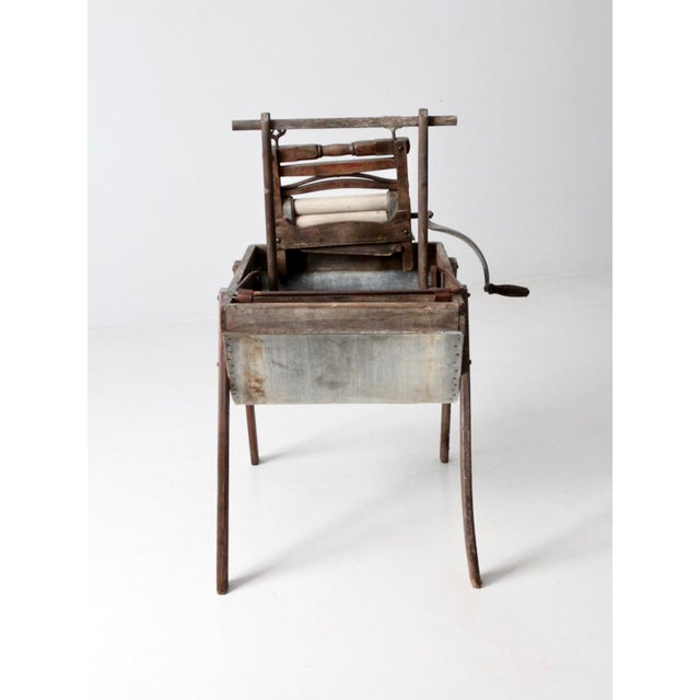 Folk Art Antique Washing Machine For Sale - Image 3 of 13