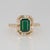 1.6Ct Aaa Zambian Emerald Ring With Natural Diamonds Accents: Solid 14k Gold, Size 6.75 For Sale - Image 4 of 8