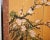 Peach Asian Two Panel Table Screen Flowering Prunu With Songbird For Sale - Image 8 of 12