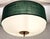 1960s Mid-Century Ceiling Lamp with Cream-White Glass Shade in a Green Fabric Shade, 1960s For Sale - Image 5 of 8