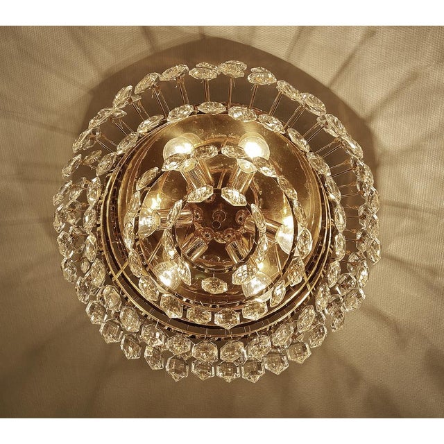 Vintage Gilded Flush Light from Bakalowits & Söhne, Austria, 1970s For Sale - Image 12 of 17