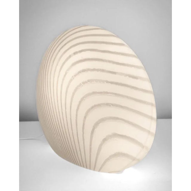 Large Glass Table Lamp with Zebra Pattern from Peill & Putzler, Germany, 1970s For Sale - Image 4 of 11