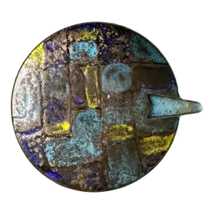 Mid Century Modern Vallenti Italy Metal/Enamel Ashtray