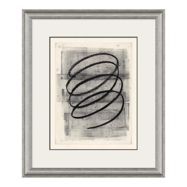 Black Swirl No. 2 Framed Art Print For Sale