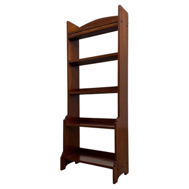 Antique English Mahogany Open Bookcase, 1900s For Sale - Image 11 of 11