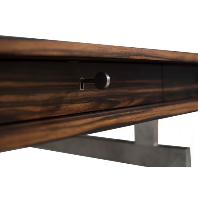 Wood Late 20th Century Attributed to Bodil Kjaer Re-Edition Desk and Two File Boxes For Sale - Image 7 of 16