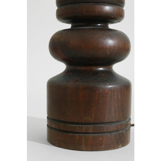 Mid 20th Century Sculptural Wood Table Lamp For Sale - Image 4 of 4