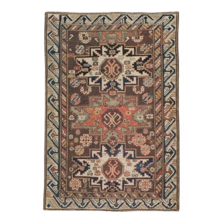 Galerie Shabab Collection Early 20th Century Caucasian Zeychur Kuba Throw Rug For Sale