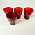 1940s 1940s Vintage Art Deco Boho Chic Hollywood Regency Ruby Red Lowball Glasses - Set of 4 For Sale - Image 5 of 10