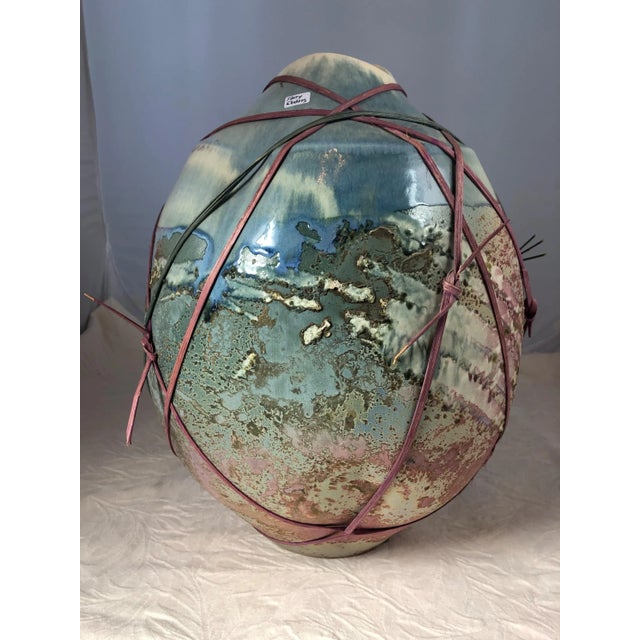 Tony Evans Mid 20th Century Tony Evans Raku Oversized Vessel For Sale - Image 4 of 12