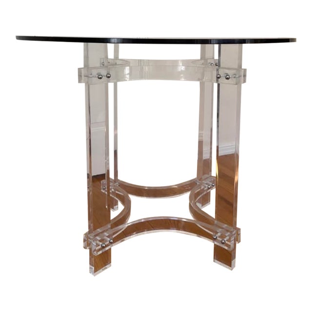 1960s Attributed to Charles Hollis Jones Lucite Table For Sale