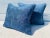 Contemporary Royal Blue Faux Bois Chenille Pillows- a Pair. For Sale - Image 10 of 10