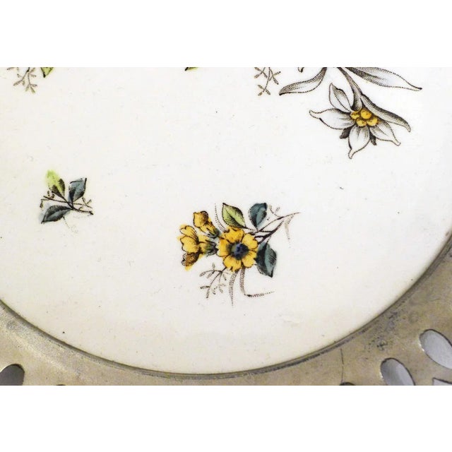 Late 19th Century Earthenware & Metal Bread Basket by Max Dannhorn, 1890s For Sale - Image 5 of 13