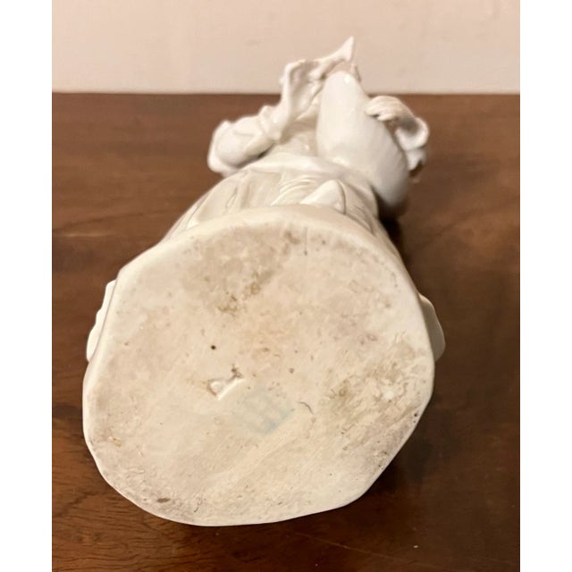 Antique 18th Century Vienna Porcelain Blanc De Chine Figure of a Fish Seller For Sale - Image 9 of 11