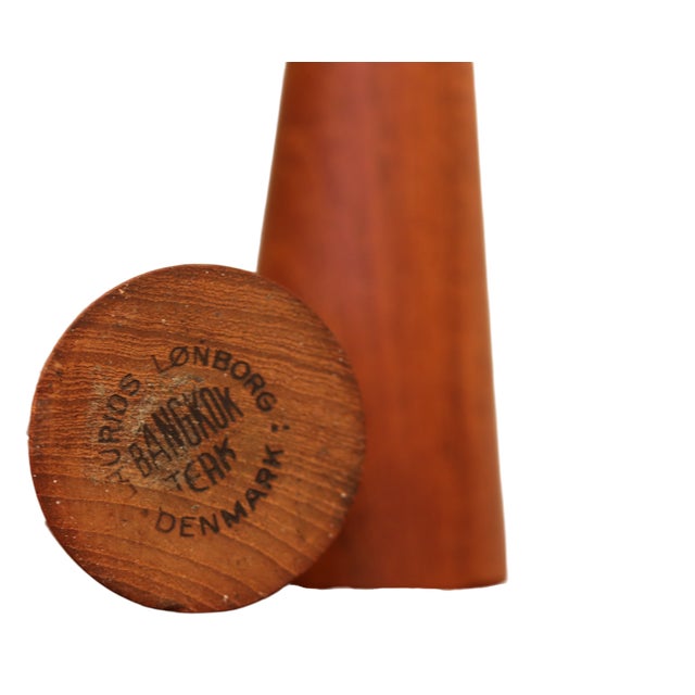 Mid-Century Modern Teak Candleholders by Laurids Lønborg for Lønborg, 1960s, Set of 2 For Sale - Image 3 of 6
